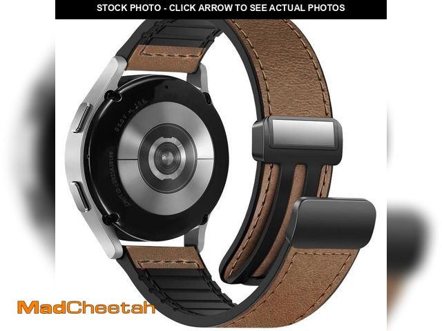 Lot 74-12053234 - WestEagle Magnetic Leather Band Compatible with Samsung Galaxy Watch 7/6/5/4/Active 2 40mm 44mm/Watc...
