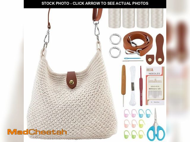 Lot 74-13621591 - ACRNIGHEET Crochet Bag Kit for Beginners Crochet Purse for Women DIY Tote Bag Making Kit with Step-b...