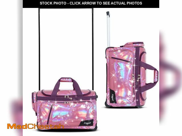 Lot 74-14287874 - Fegat Dance Bag with Garment Rack, 23" Glittering Rolling Dance Competition Bag Prism-Glowing Waterp...