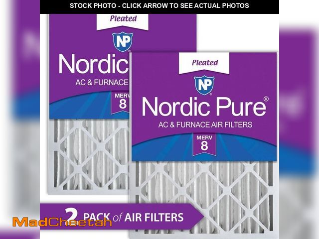 Lot 74-14589671 - Nordic Pure 20 in. x 25 in. x 4 in. Dust Reduction Pleated MERV 8 Air Filter (2-Pack) 20x25x4M8-2 - ...