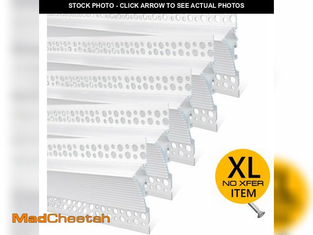 Lot 74-13503484 - Muzata 5Pack 6.6FT/2M Plaster-in LED Channel Wall Light Decoration Aluminum LED Diffuser Channel wit...