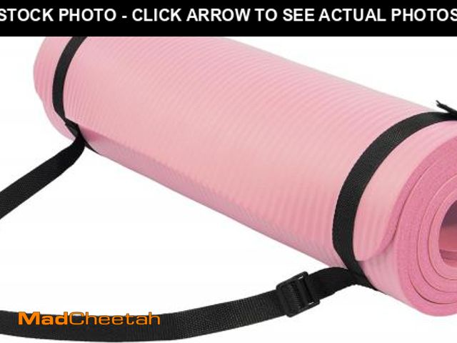 Lot 74-12399038 - Fitvids Yoga Mat, 1/2-Inch Extra Thick High Density Exercise Mat, Anti-Tear Exercise Yoga Mat with C...