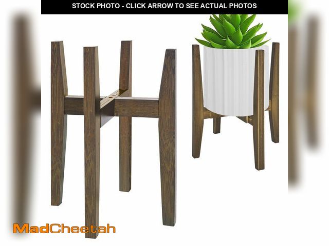 Lot 74-12607108 - Rnined Plant Stand Indoor, Bamboo Plant Shelf, Adjustable Corner Plants Flower Holders Single Floor ...