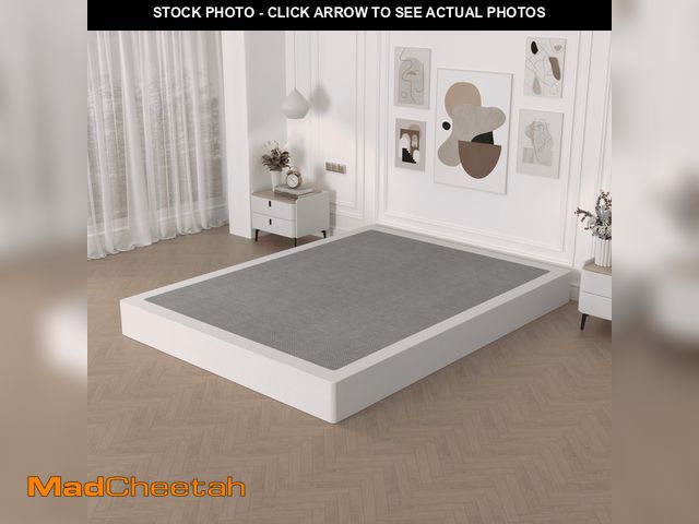 Lot 74-14308672 - Awesofurni 8-inch Full Box Spring, Heavy Duty Metal Box Spring Bed Base with Fabric Cover, Easy Asse...