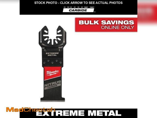 Lot 74-14277202 - Milwaukee 1-3/8 in. Nitrus Carbide Universal Fit Extreme Metal Cutting Oscillating Multi-Tool Blade ...