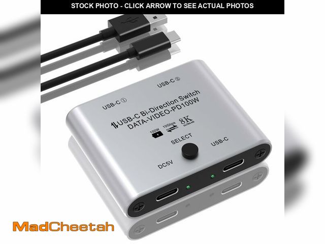 Lot 74-14144113 - 8K USB C Switch, Bi-Directional USB C Switcher for 2 Computers - 8K@60Hz/4K@120Hz Video + 100W PD Ch...