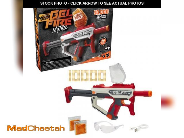 Lot 74-12440008 - Nerf Pro Gelfire Mythic Full Auto Blaster &amp; 10,000 Gelfire Rounds, 800 Round Hopper, Rechargeabl...