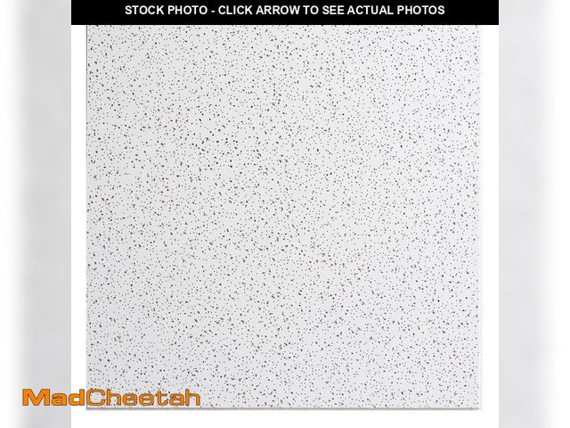 Lot 74-14355825 - USG Ceilings 2 ft. x 2 ft. Radar Basic White Square Edge Lay-In Ceiling Tile, case of 16 (64 sq. ft....