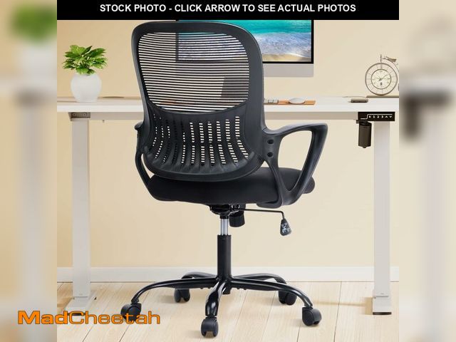 Lot 74-14068012 - DUMOS Office Desk Chair - Ergonomic Mid Back with Lumbar Support &amp; Rocking Mode, Height Adjustab...