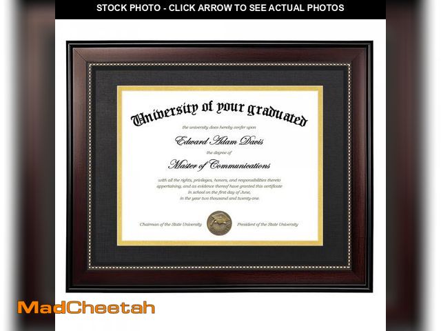 Lot 74-11558253 - upsimples 11x14 Diploma Frame with High Definition Glass, Display 8.5x11 Certificate with Black over...