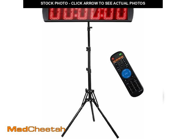 Lot 74-13698028 - GAN XIN Portable 5 inch High 6 Digits LED Race Clock with Tripod for Running Events, Countdown/up Di...