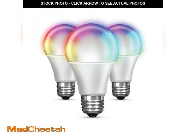 Lot 74-11549772 - Feit Electric Smart Light Bulbs with RGB Color Changing and Tunable White, 2.4Ghz WiFi Light Bulbs, ...