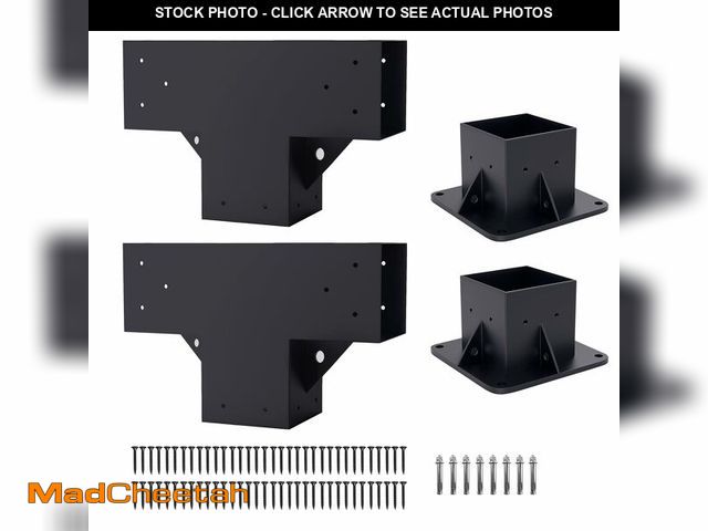 Lot 74-12457008 - Neorexon Pergola Kit Elevated Wood Stand Kit Woodwork for 4"x 4" (Actual 3.5" x 3.5"), Wooden Gazebo...