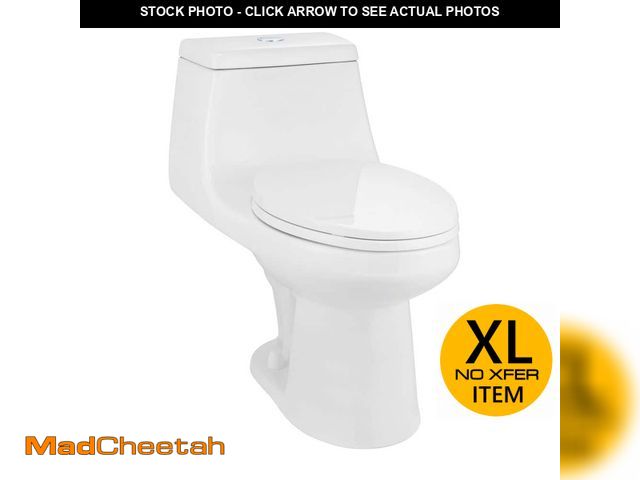 Lot 74-13738334 - Glacier Bay McClure 12 inch Rough In One-Piece 1.1 GPF/1.6 GPF Dual Flush Elongated Toilet in White ...