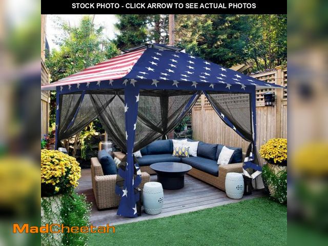 Lot 74-12232847 - EAGLE PEAK 13 ft. x 13 ft. Pop-Up Gazebo Tent Instant with Mosquito Netting and 4-Sand Bags - USED