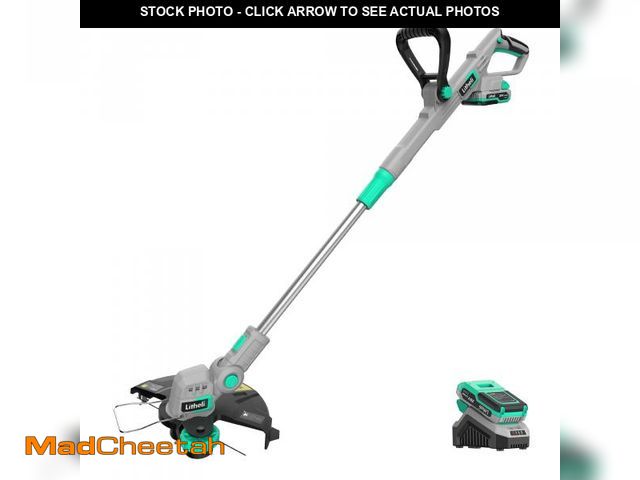 Lot 74-12487324 - Litheli 20V 12" Cordless String Trimmer, Battery Powered Grass Trimmer &amp; Wheeled Edger with 2.0A...