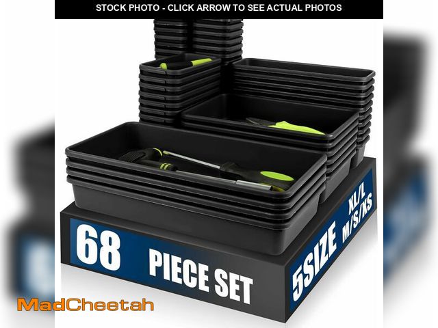 Lot 74-13708966 - Ã£â¬ÂLARGE SIZEÃ£â¬âÃ£â¬Â68PCSÃ£â¬âTool Box Organizer Tray Divider, Ã£â¬Â5 SizeÃ£â¬âT...