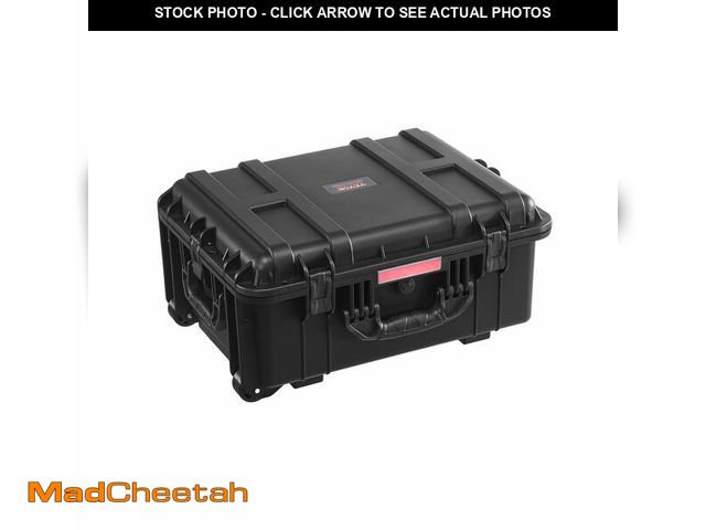 Lot 74-13803532 - VEVOR Weatherproof Hard Case, Heavy Duty Protective Dry Box Case with Pre-Cut Foam, Wheel Retractabl...