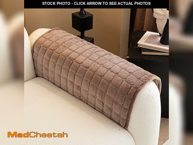 Lot 74-13545774 - MDSASFD Velvet Couch Cover, Plush Sectional Sofa Cover Washable, Anti Slip Sofa Slipcover for Armres...