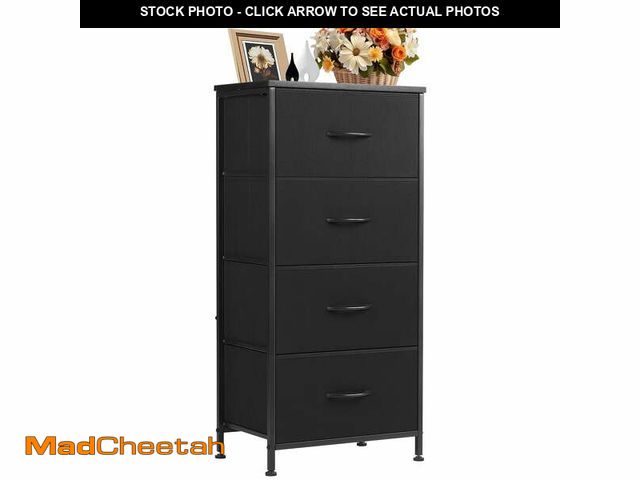 Lot 74-12890953 - CONCETTA 4 Drawer Dresser, Wide Chest Drawers Nightstand Storage Tower Storage Fabric Dresser With W...