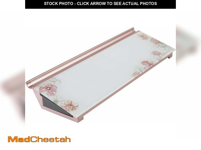 Lot 74-13382510 - (SOME DAMAGE) Quartet Glass Dry Erase White Board, Desktop Computer Pad for Notetaking, 18" x 6" Whi...