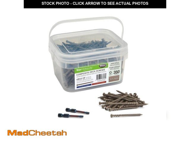 Lot 74-13798754 - Trex 2-1/2 in. Torx Flat UndercutÃÂ # 10ÃÂ Rocky Harbor Color-Match Composite Deck Screws 350-Coun...