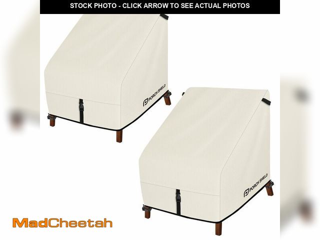 Lot 74-14151778 - Porch Shield Patio Chair Covers - Waterproof Outdoor Lounge Deep Seat Lawn Chair Cover 2 Pack - 30W ...