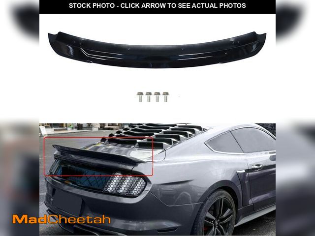 Lot 74-12689623 - munirater Painted Glossy Black Rear Trunk Spoiler Wing Replacement for 2015-2021 Mustang Coupe Model...