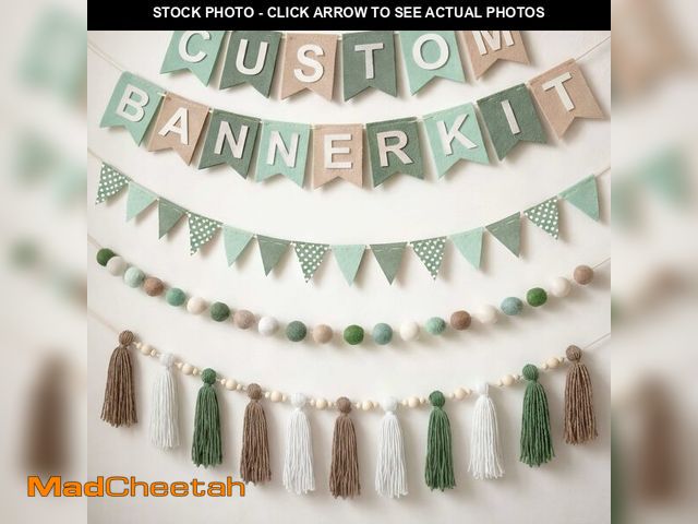 Lot 74-14480967 - SmoothNovelty 139 Pcs Felt DIY Custom Banner Kit Include 104 Letters 18 Swallowtail Flags 15 Pennant...