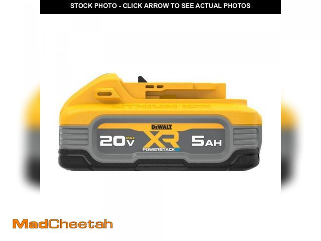 Lot 74-12376623 - DEWALT POWERSTACK 20V Lithium-Ion 5.0Ah Battery Pack - UNUSED
