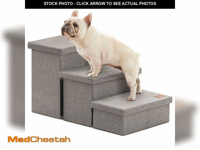 Lot 74-14149925 - Love's cabin Dog Stairs for High Bed 18" H, Foldable Pet Stairs for Small Medium or Large Dogs Puppy...