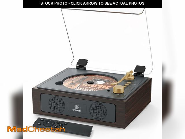 Lot 74-13948384 - CD Player with Built-in Speakers Bluetooth Retro Portable CD Players for Home Music Player with Remo...