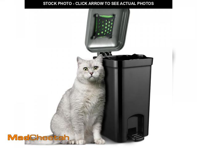 Lot 74-12118463 - Mounting UP Pet Litter Trash Can for Outdoor &amp; Indoor Dog Cat Waste Station with Lid Hands-Free ...