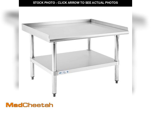 Lot 74-12689742 - HALLY Stainless Steel Equipment Stand 28x36 Inches with Undershelf, NSF Commercial Prep &amp; Work T...