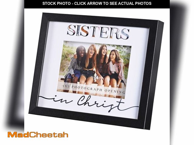 Lot 74-14425360 - Dicksons Sisters In Christ, Holds 5x7 Photo, Black 11 x 9 Inch MDF/Glass Photo Frame - UNUSED