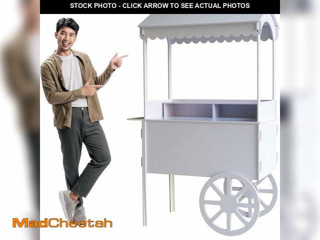 Lot 74-12819794 - 6 FT Tall Candy Cart with Shelf and Wheels for Candy and Dessert Display - Decoration for Parties, W...