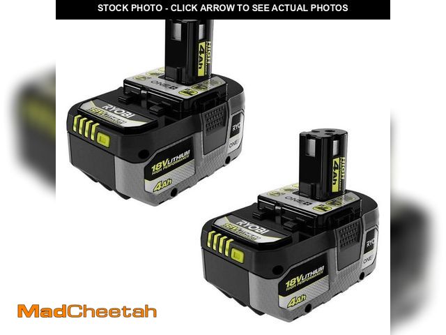 Lot 74-14602979 - RYOBI ONE+ 18V Lithium 4.0 Ah Battery (2-Pack) PBP2004 - UNUSED