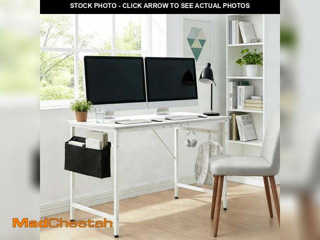 Lot 74-13779264 - Ktaxon 47" Wood Computer Desk PC Laptop Study Table Workstation Home Office Furniture, White - UNUSE...