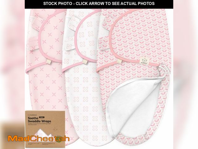 Lot 74-12323742 - Baby Swaddle Sleep Sacks with Zipper - 3-Pack Swaddles for Newborns 0-3 Months, Infant, Baby Girls, ...