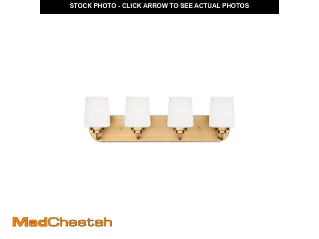 Lot 74-14449052 - Generation Lighting Windom 24 in. 4-Light Satin Brass Contemporary Traditional Wall Bathroom Vanity ...