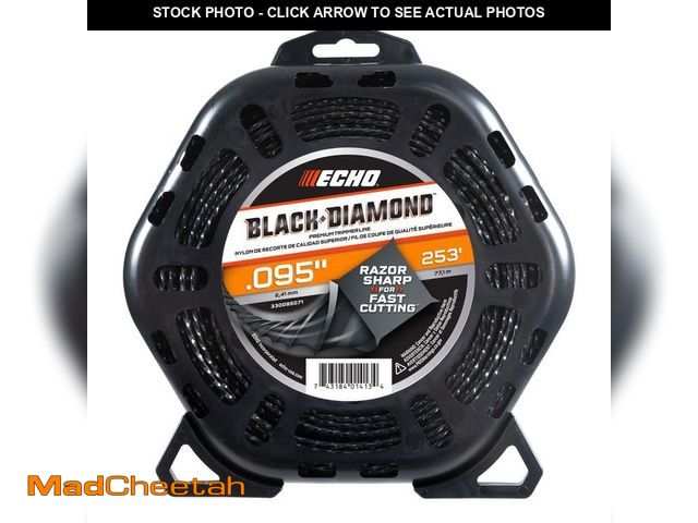 Lot 74-13779090 - ECHO .095" Black Diamond Trimmer Line (253 ft.) Large Clam - UNUSED