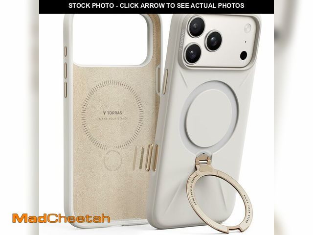 Lot 74-12978846 - TORRAS Q3 Silicone 360 Spin for iPhone 17 Pro Case with Stand, Fit for MagSafe, Magnetic Ring Kickst...