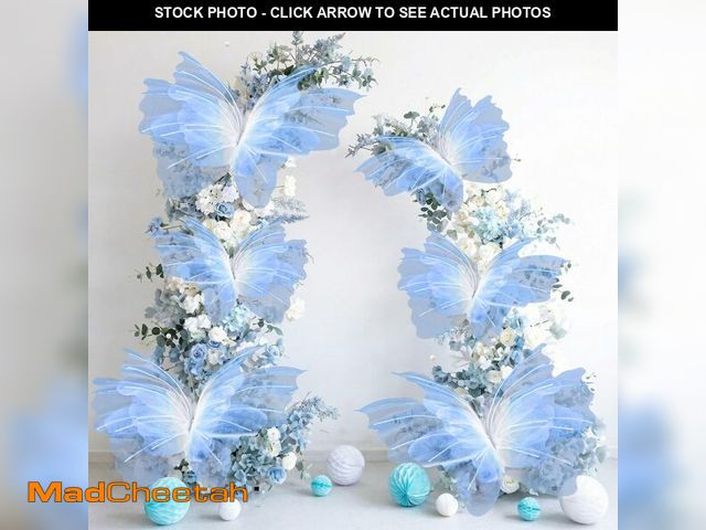 Lot 74-14267510 - Geelin 6 Pcs Large Gradient Blue Butterfly Decorations Mariposas Grandes para Decoracion Big Butterf...