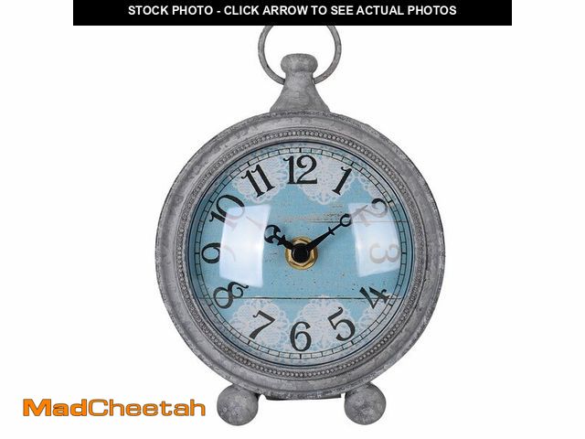 Lot 74-13952805 - NIKKY HOME Vintage Coastal Beach Blue Table Clock Home Decor for Kitchen, Bathroom, Living Room, Bed...