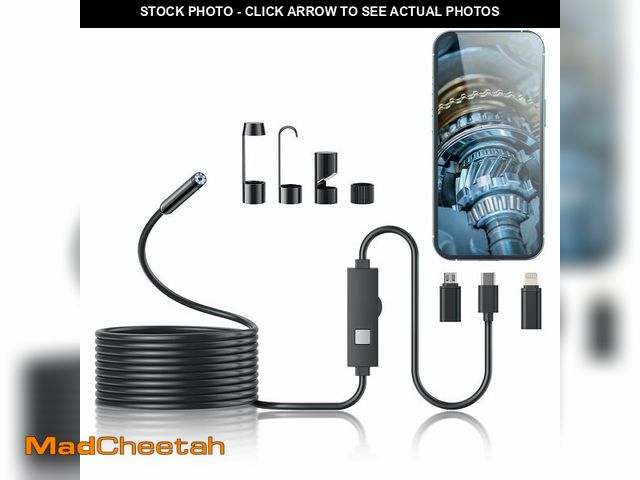 Lot 74-13714358 - Endoscope Camera with Light,1920P HD Borescope Tools with 8 Adjustable LED Lights, Endoscope with Se...