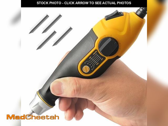 Lot 74-12443802 - UTOOL Engraver Pen with Letter/Number Stencil, 24W Handheld Etching Tool for Wood Metal Glass Engrav...