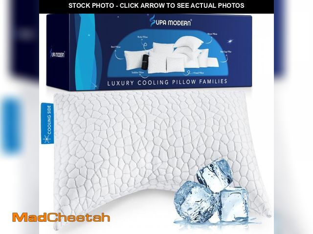 Lot 74-12120882 - Side Sleeper Pillow for Adults, King Size Cooling Pillow for Neck and Shoulder Pain Relief, Adjustab...