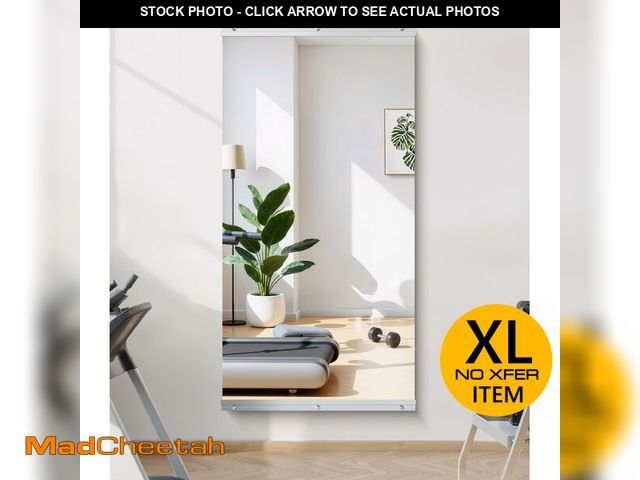 Lot 74-12570795 - InfiniGlass Home Gym Mirror - 48x24 Inch, 1PCS Frameless Tempered Glass Full Body Mirror for Wall Mo...