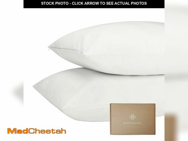 Lot 74-14057364 - Bioweaves Organic Cotton Jersey Knit Waterproof Pillow Protector Covers with Zipper Closure Ã¢â¬â...