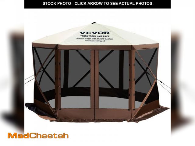 Lot 74-12202822 - VEVOR Pop Up Gazebo Screen Tent, Pop-Up Instant Gazebo Tents with Mosquito Netting Outdoor Canopy, 6...